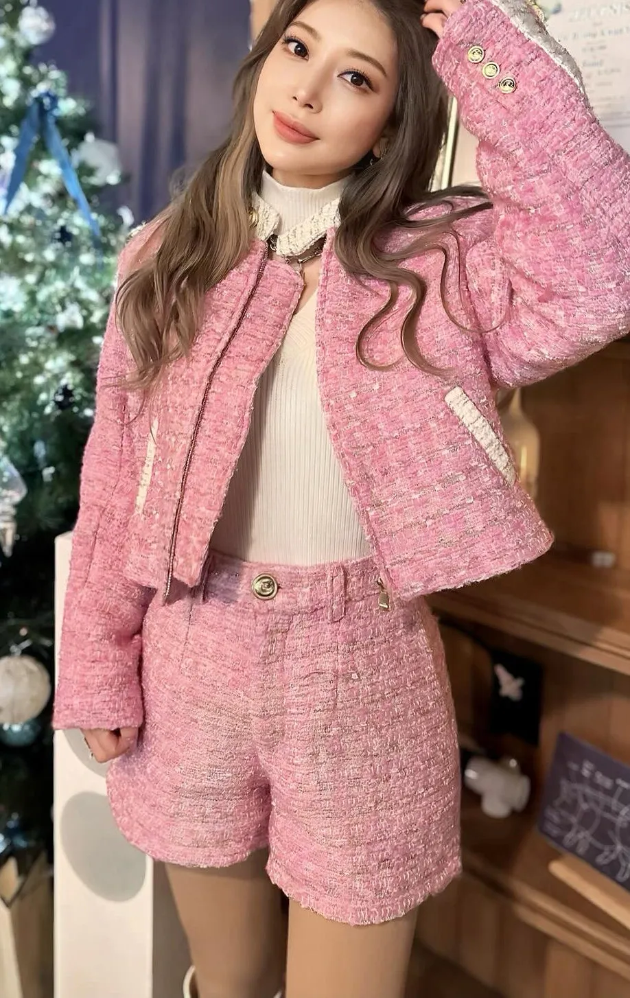 【20%OFF】Candy tweed jacket/2color