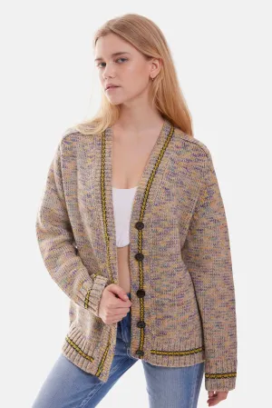 90s Oversized Cardigan Rainbow Multi
