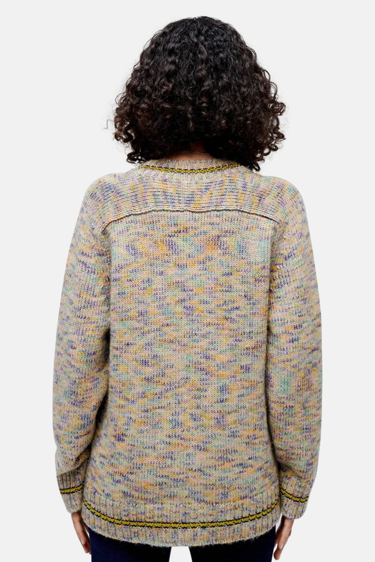 90s Oversized Cardigan Rainbow Multi
