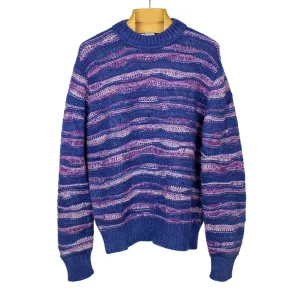Aabuk Alpaca wool mix crewneck sweater with squiggly lines