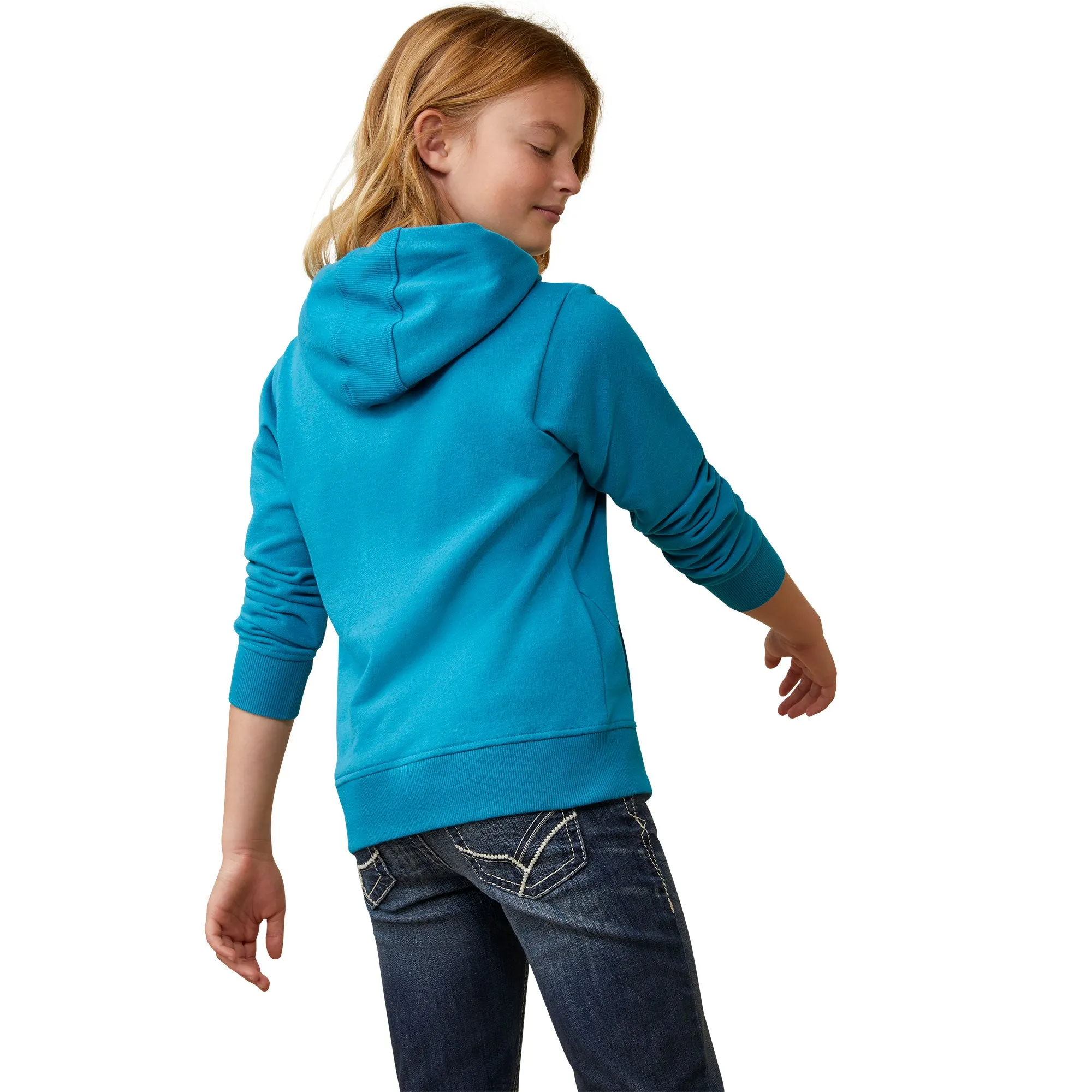 Ariat® Youth Girl's 3D Logo 2.0 Mosaic Blue Hoodie 10043322
