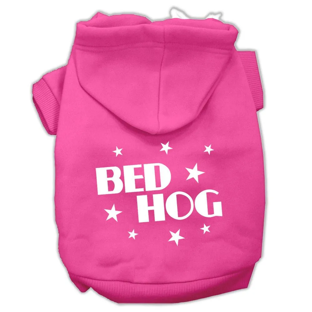 Bed Hog Screen Printed Pet Hoodies Bright Pink Size Lg (14)