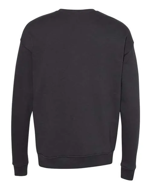 BELLA   CANVAS Sponge Fleece Drop Shoulder Crewneck Sweatshirt 3945 DTG Dark Grey