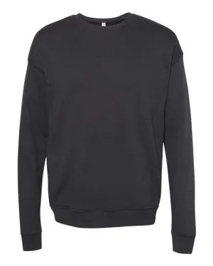 BELLA   CANVAS Sponge Fleece Drop Shoulder Crewneck Sweatshirt 3945 DTG Dark Grey