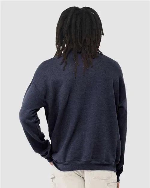 BELLA   CANVAS Sponge Fleece Drop Shoulder Crewneck Sweatshirt 3945 Heather Navy