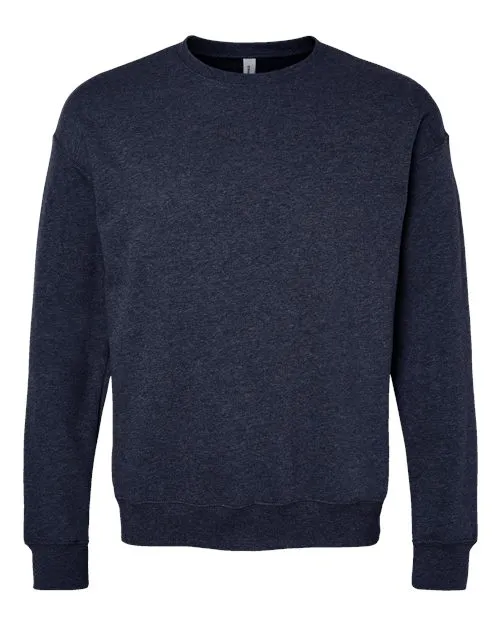 BELLA   CANVAS Sponge Fleece Drop Shoulder Crewneck Sweatshirt 3945 Heather Navy