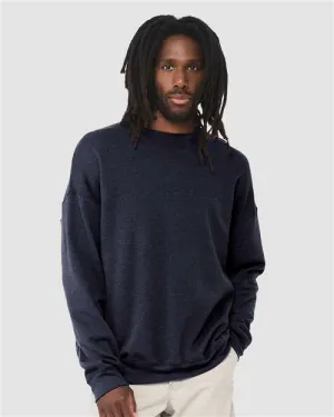 BELLA   CANVAS Sponge Fleece Drop Shoulder Crewneck Sweatshirt 3945 Heather Navy