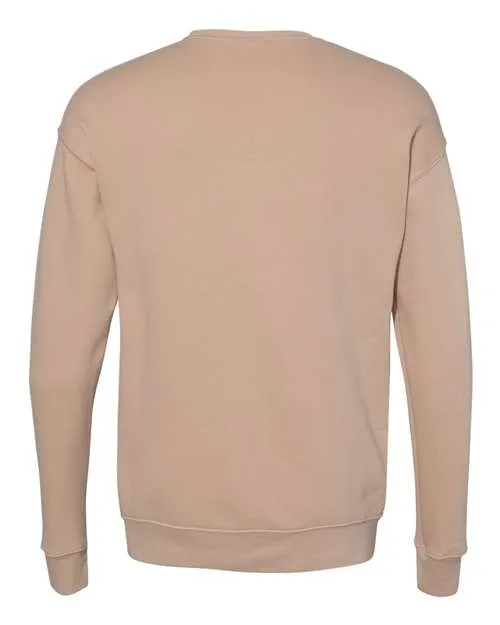 BELLA   CANVAS Sponge Fleece Drop Shoulder Crewneck Sweatshirt 3945 Heather Navy