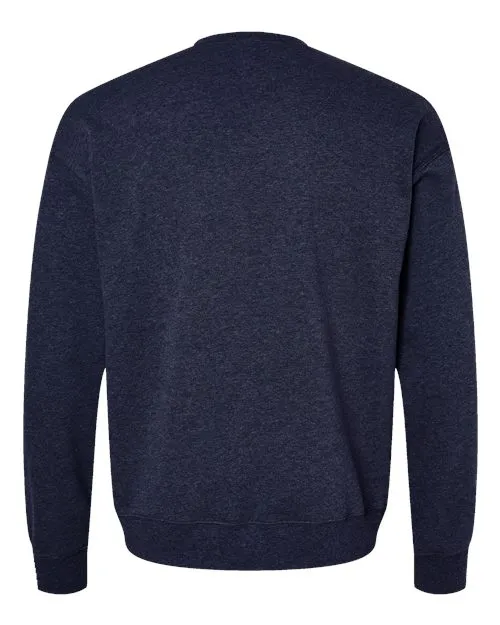 BELLA   CANVAS Sponge Fleece Drop Shoulder Crewneck Sweatshirt 3945 Heather Navy