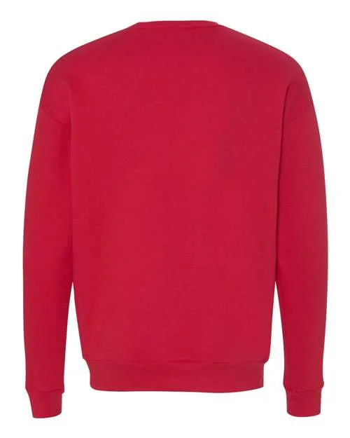 BELLA   CANVAS Sponge Fleece Drop Shoulder Crewneck Sweatshirt 3945 Red