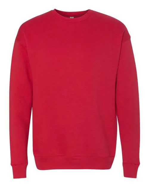 BELLA   CANVAS Sponge Fleece Drop Shoulder Crewneck Sweatshirt 3945 Red