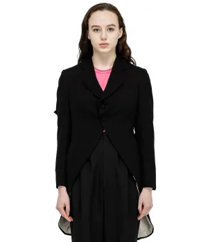 Black Cutout Tuxedo Jacket