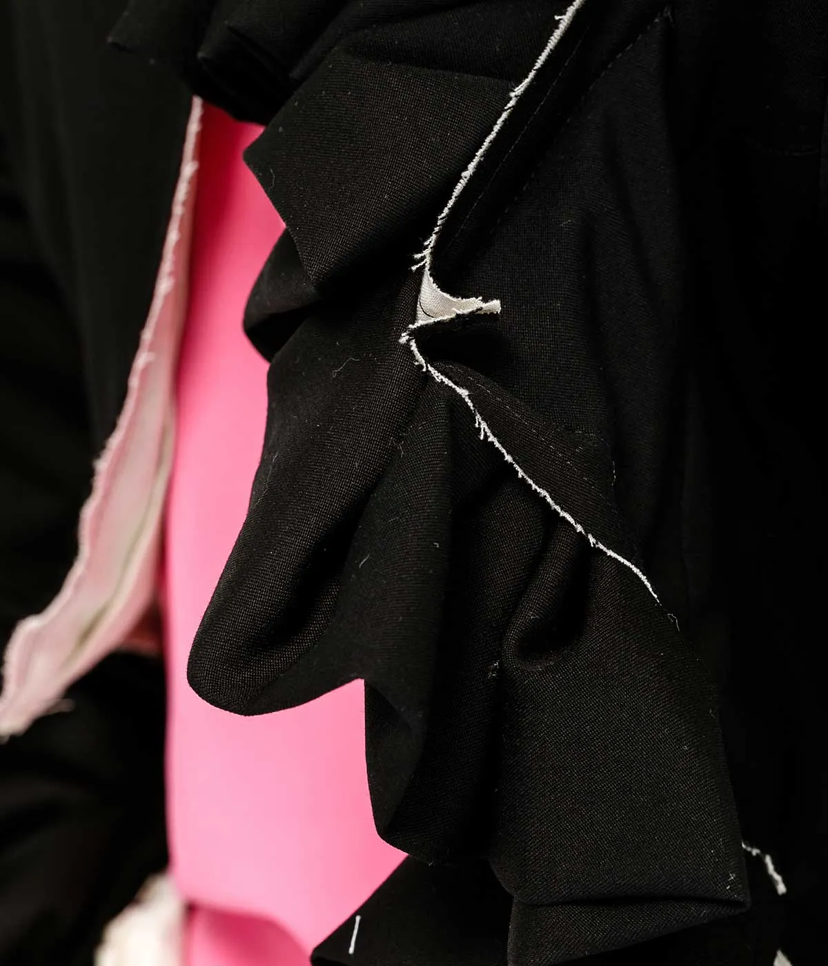 Black Cutout Tuxedo Jacket