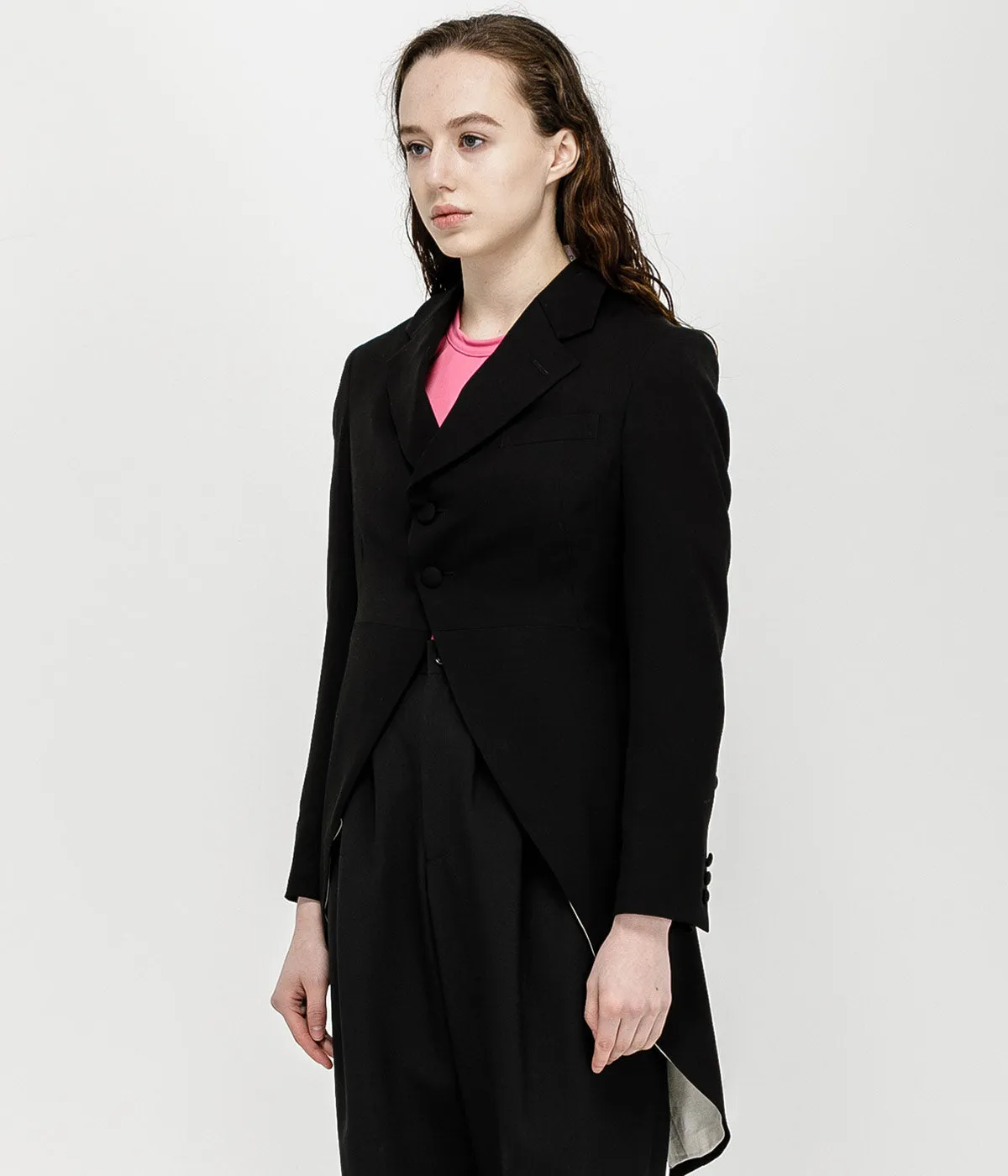 Black Cutout Tuxedo Jacket
