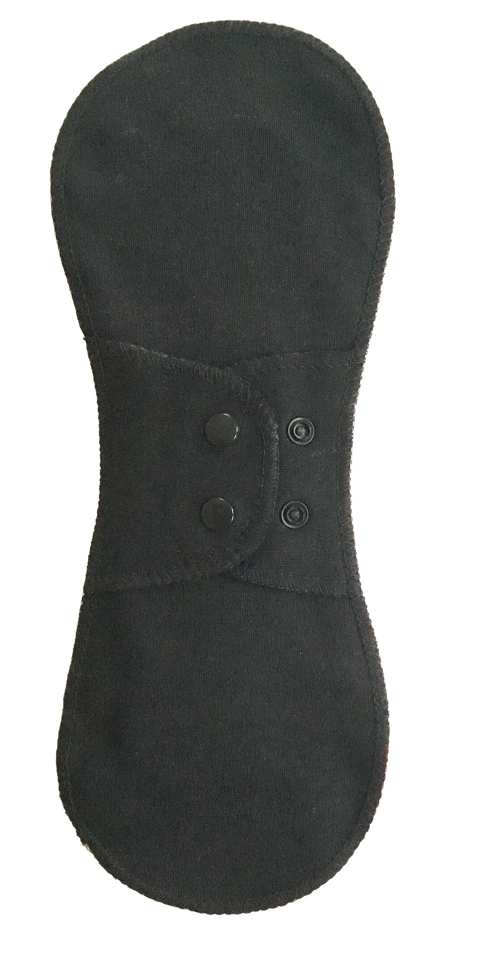 Black Jersey Maxi Pad - Organic Cotton Reusable Period Pad Incontinence Pad