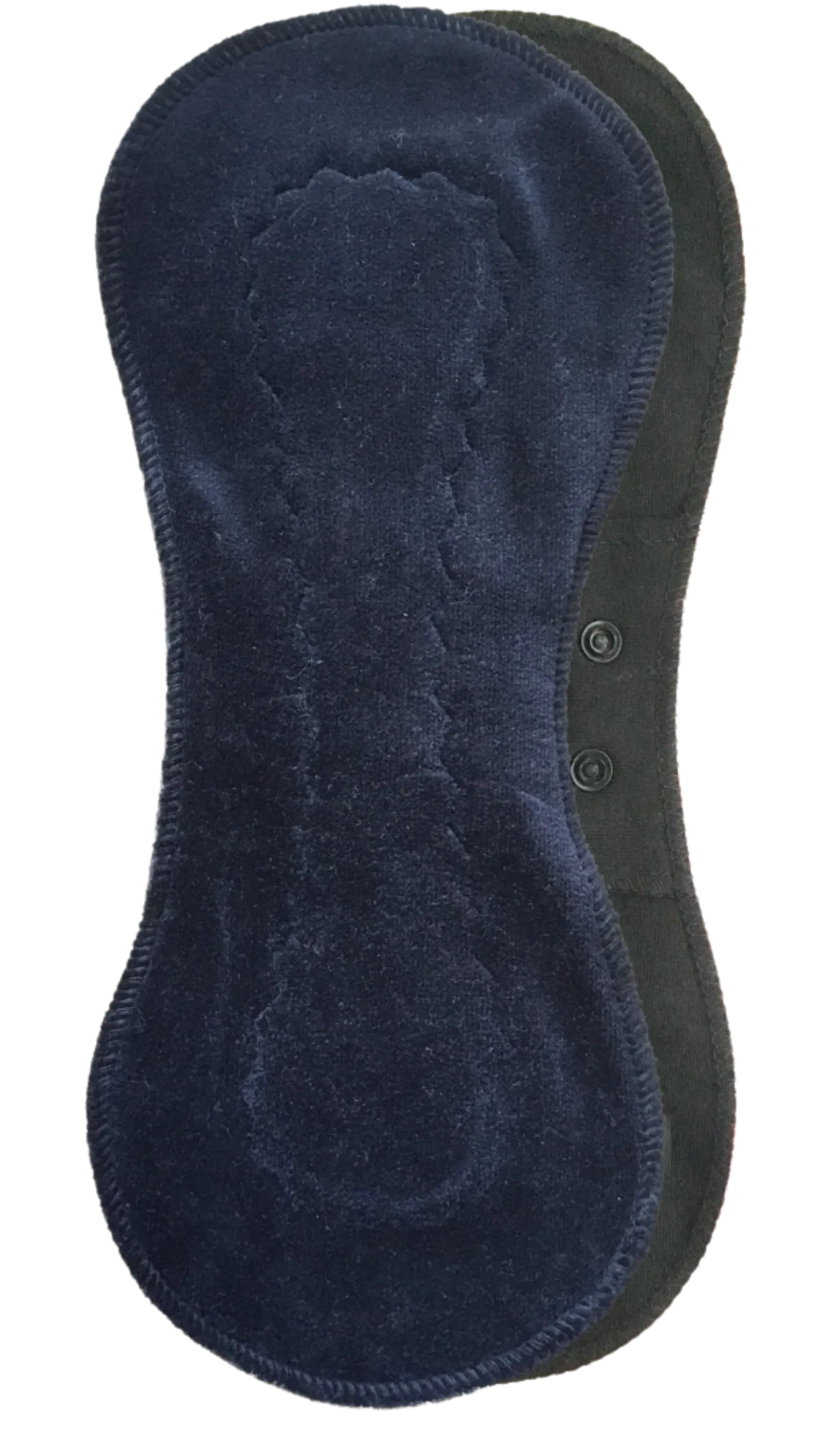 Black  Maxi Pad  - Organic Cotton Velour Reusable Period Pad