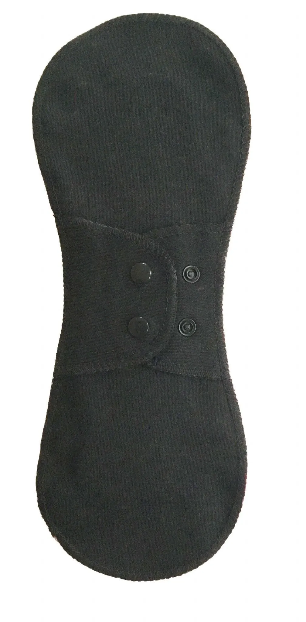 Black  Maxi Pad  - Organic Cotton Velour Reusable Period Pad