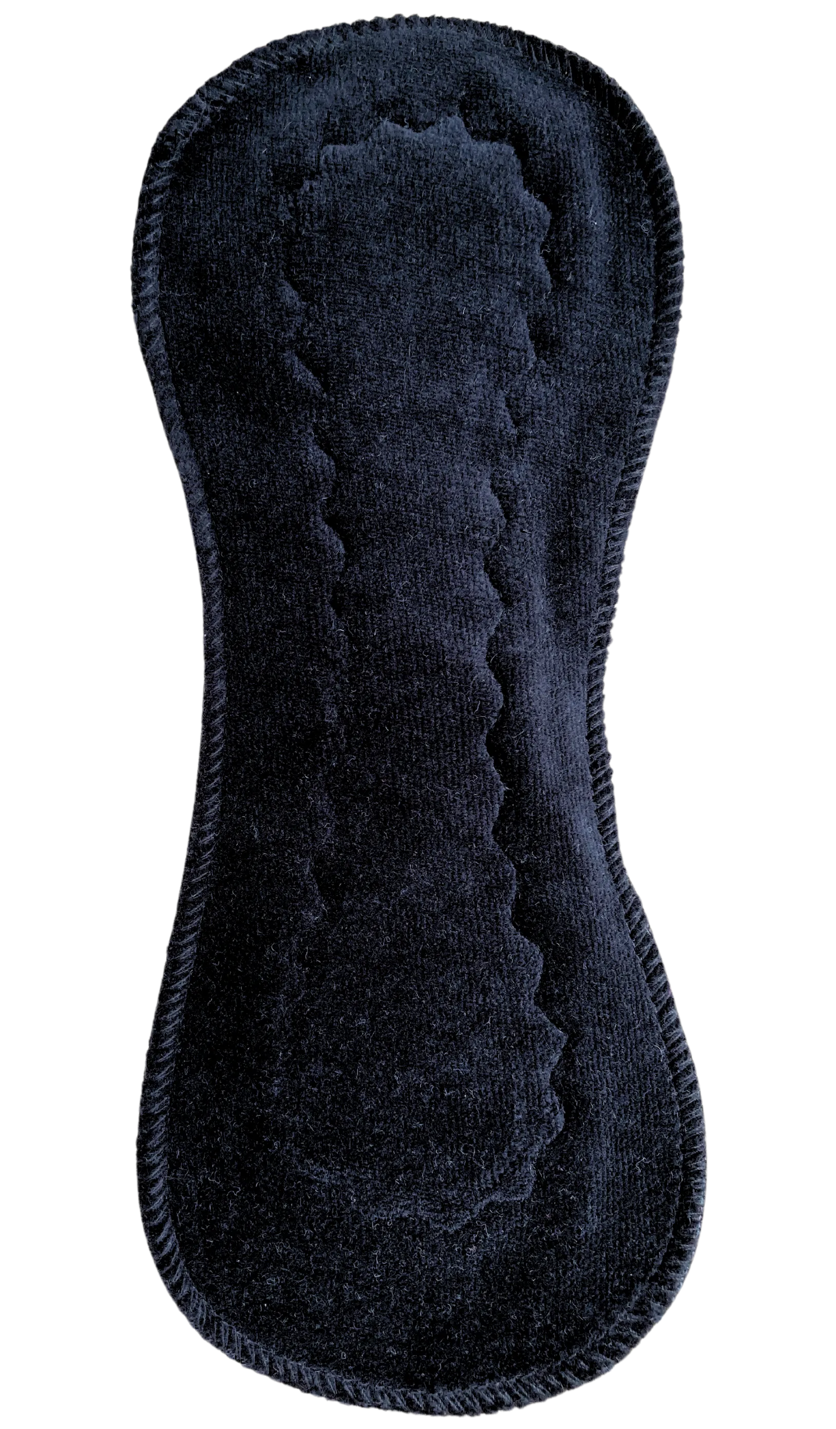 Black Maxi-Petite Pad - Organic Cotton Velour Reusable Sanitary Pad Incontinence Pad