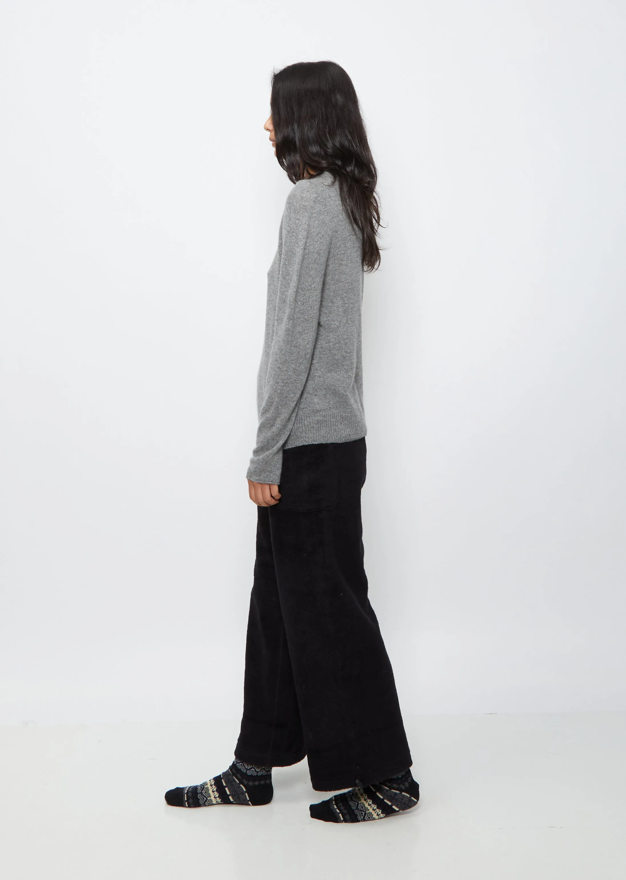 Cashmere Front Pocket Sweater — Grey