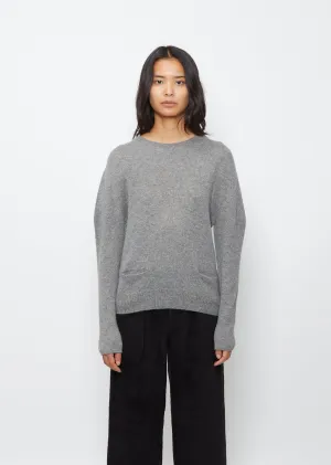 Cashmere Front Pocket Sweater — Grey