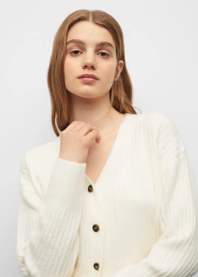 Chenille knitted cardigan