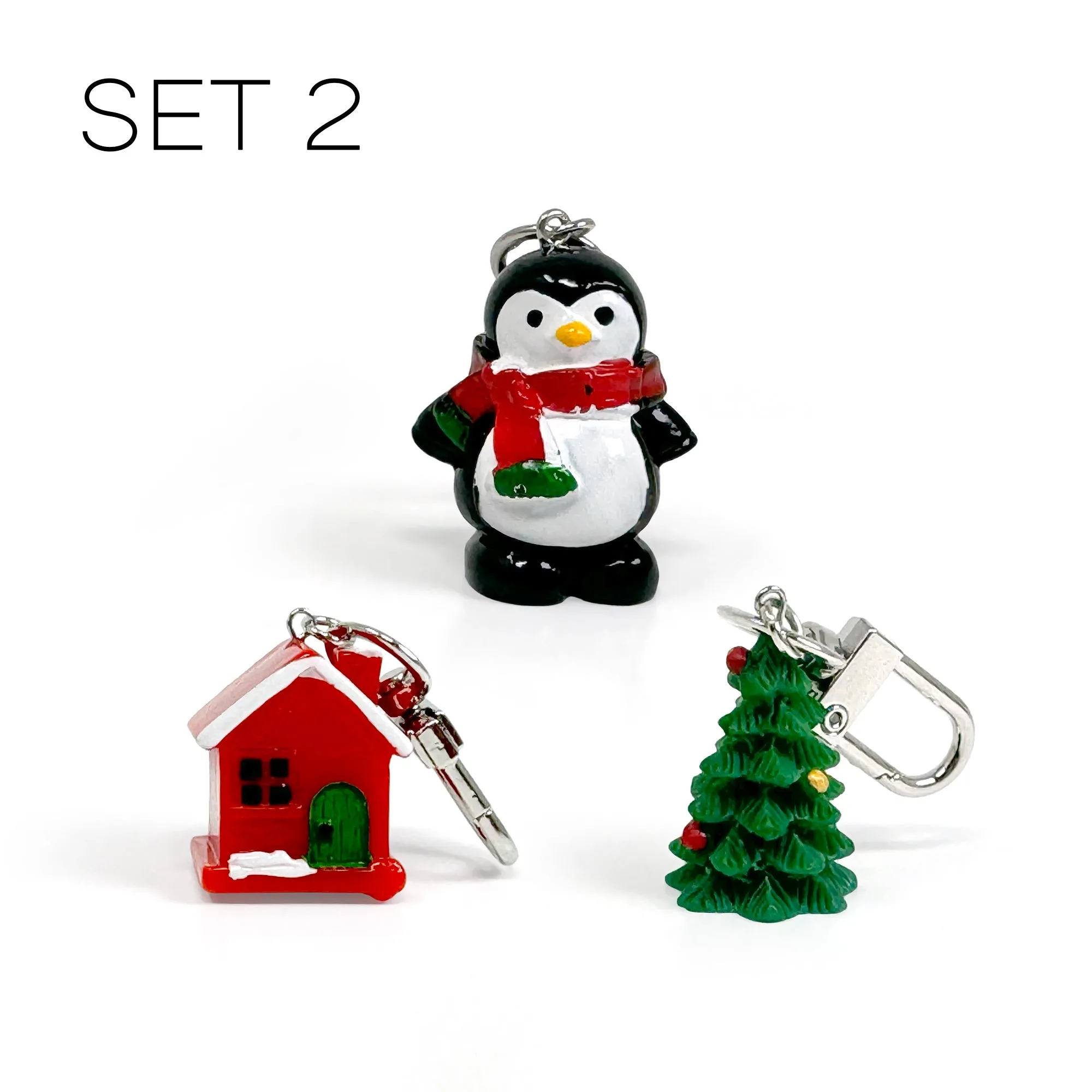 Christmas Keychains, Zipper Pulls, bag Charms – Festive Holiday Accessories