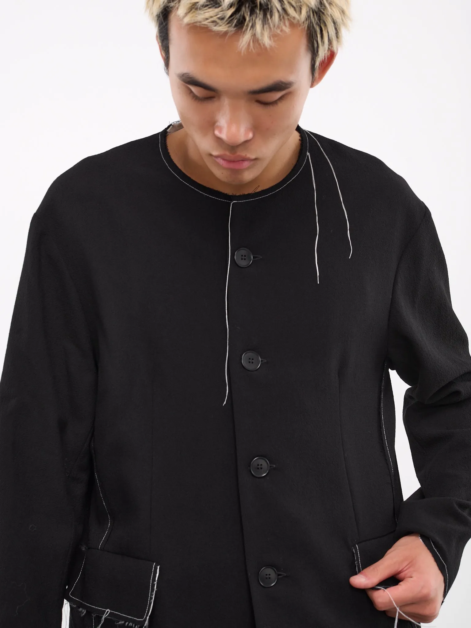 Collarless Blazer (AIR04J101-BLACK)