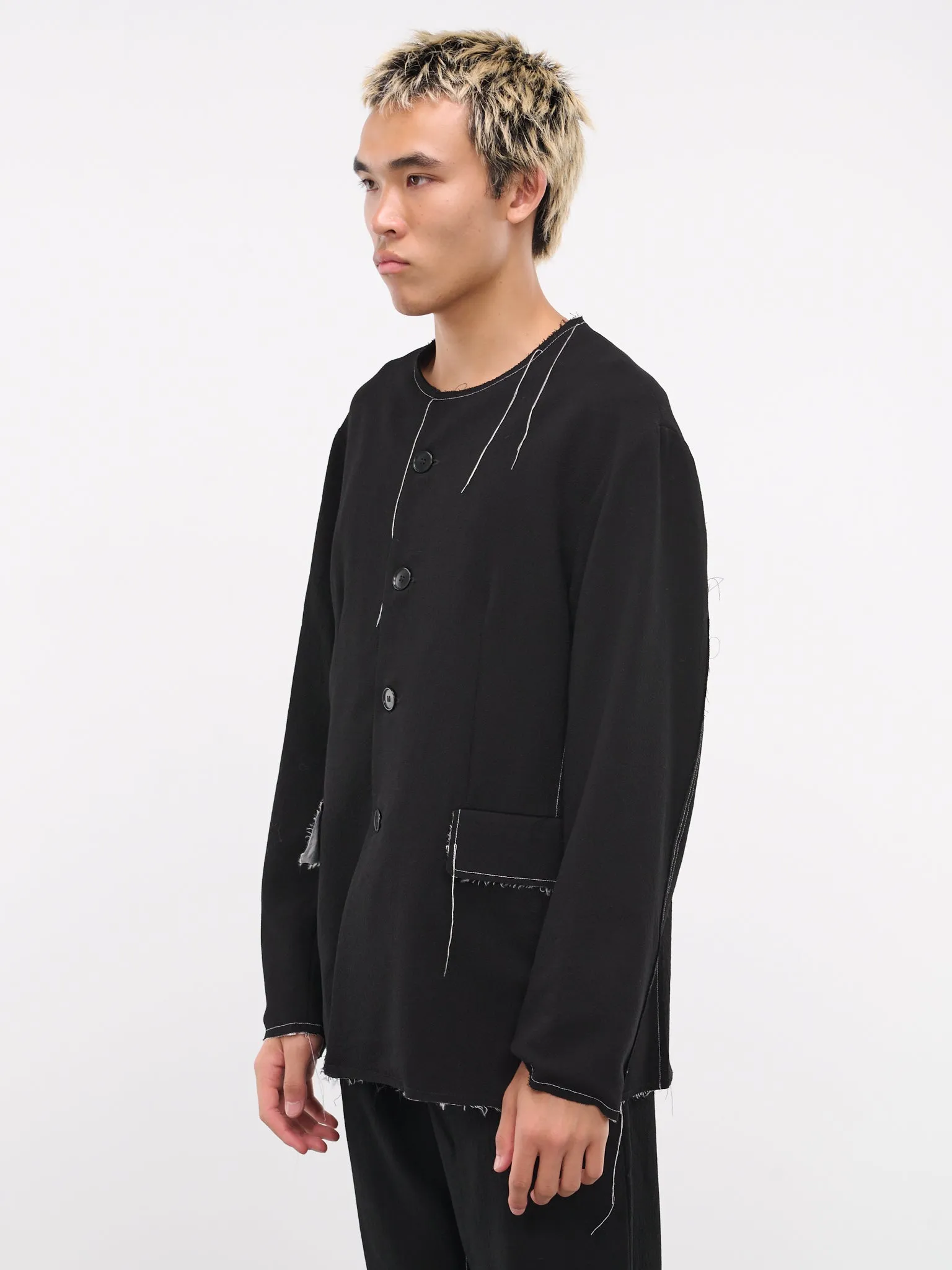Collarless Blazer (AIR04J101-BLACK)