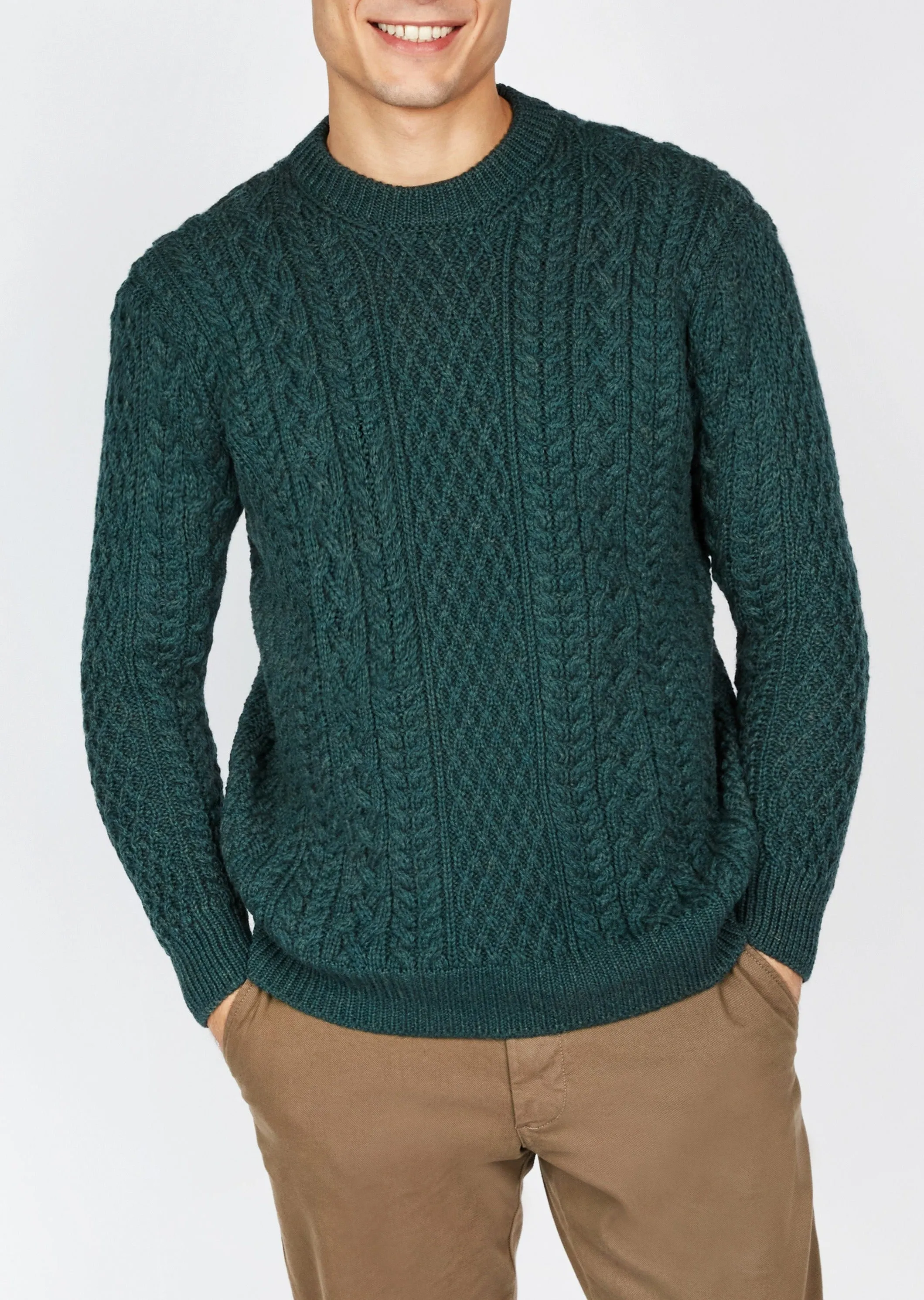 Cuileann Aran Sweater | Green