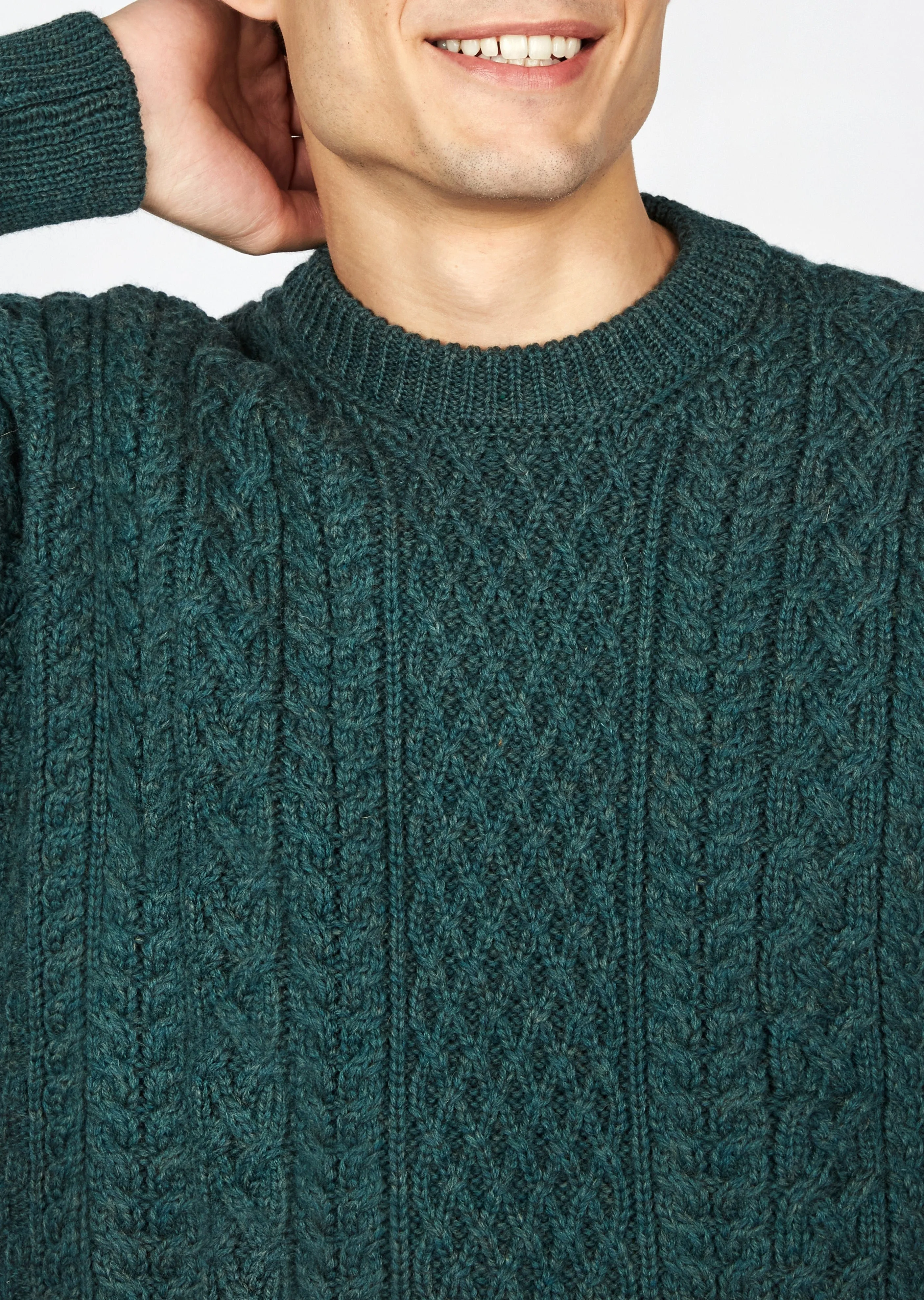 Cuileann Aran Sweater | Green