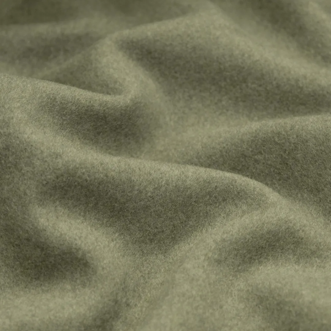 Deadstock Felted Wool Blend Coating - Sage