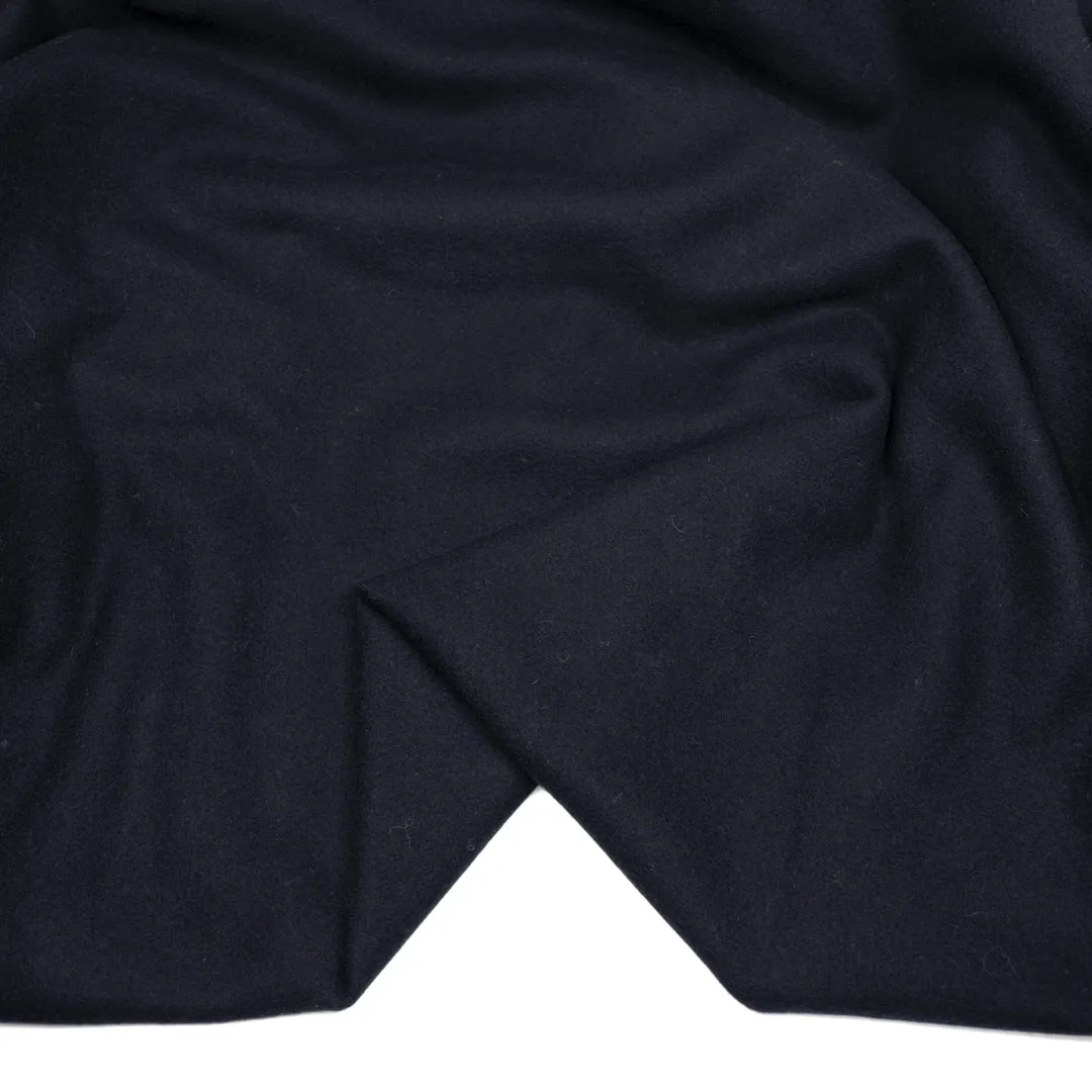 Deadstock Wool Cashmere Blend Coating - Midnight Blue