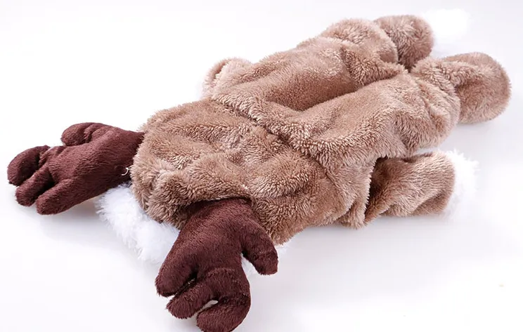 Double-Layer Fleece Moose Onesie