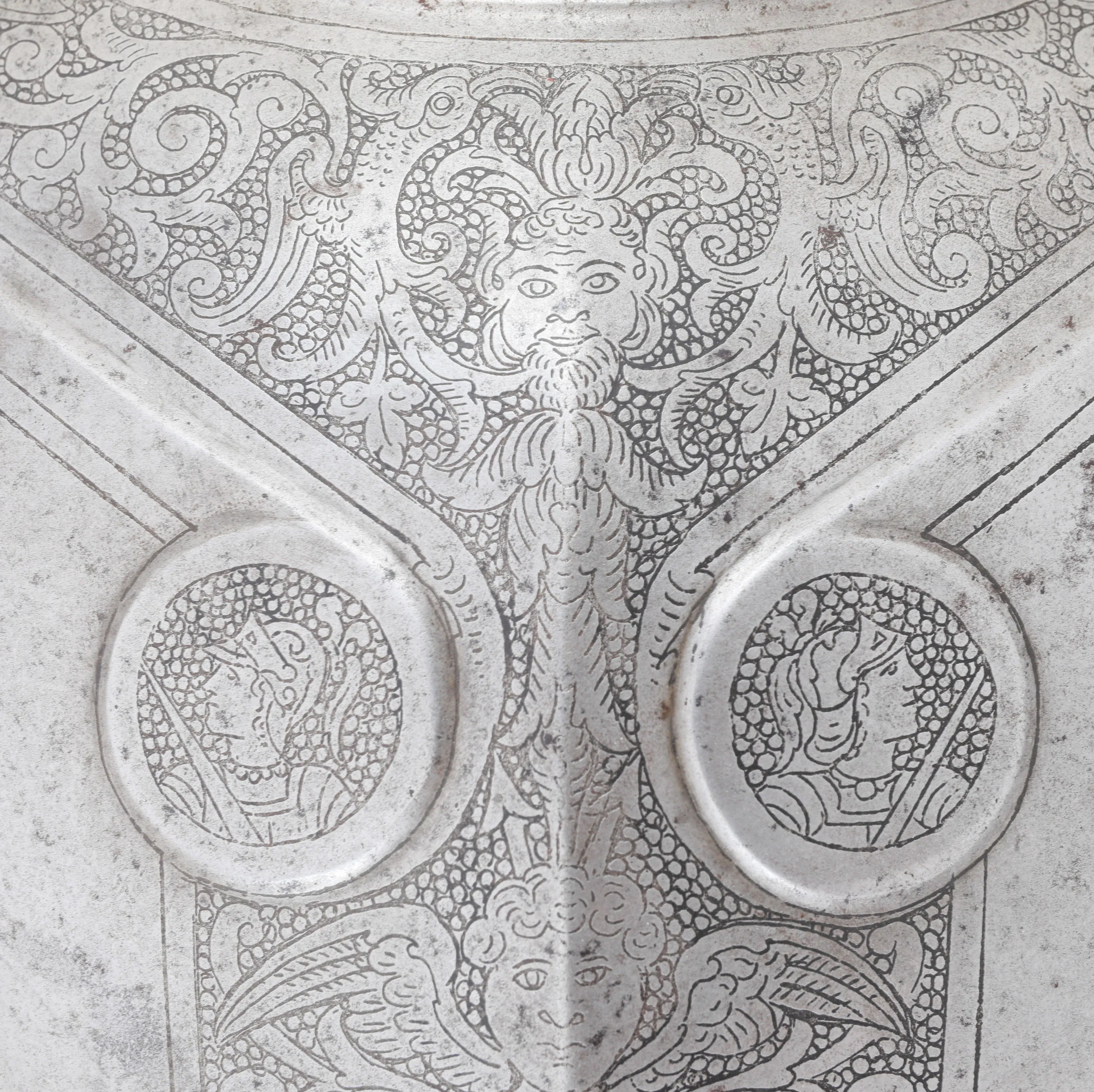 FINE NORTH ITALIAN BREASTPLATE C.LATE 16TH-17TH CENTURY