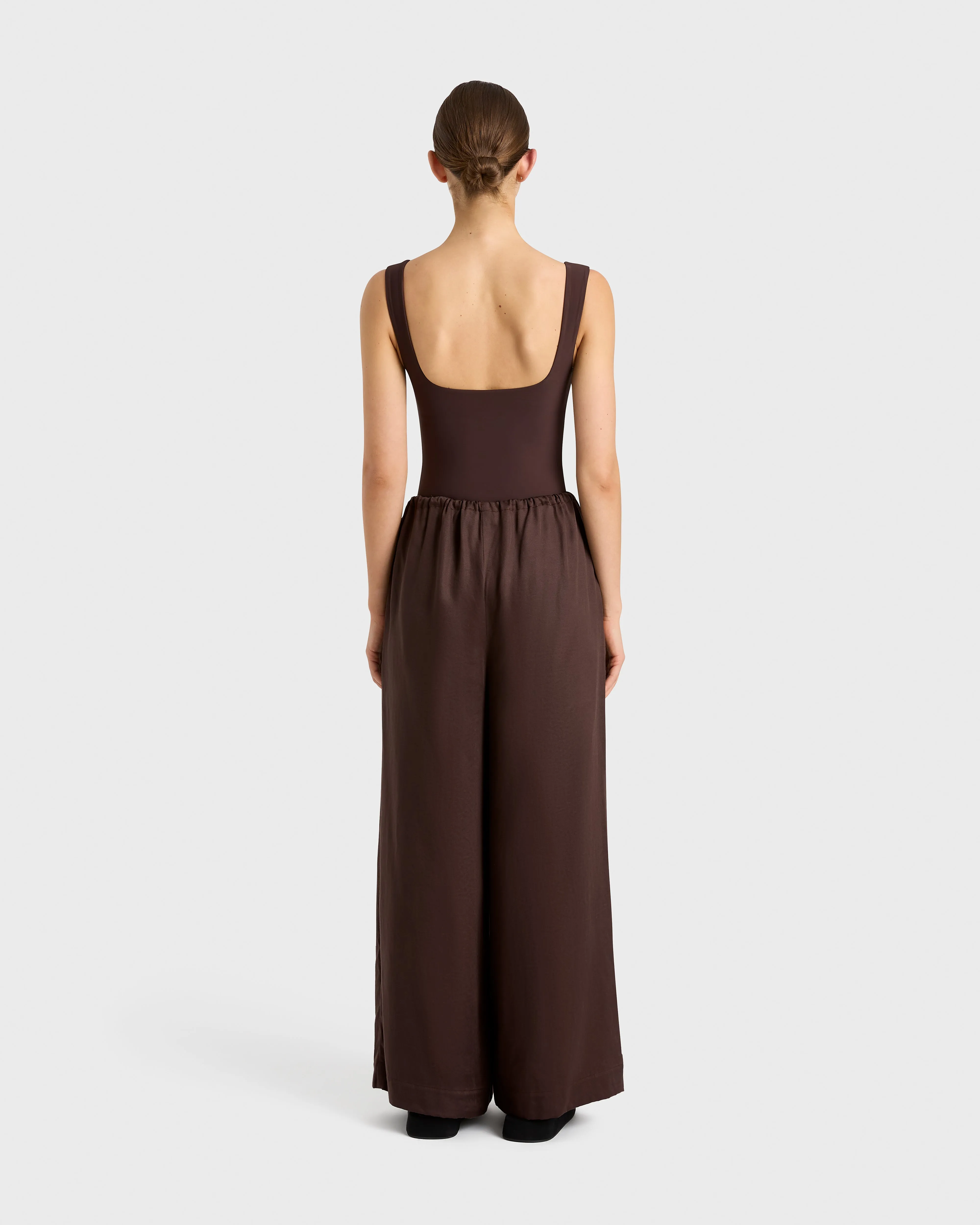 Fluid Drawstring Pant - Mocha