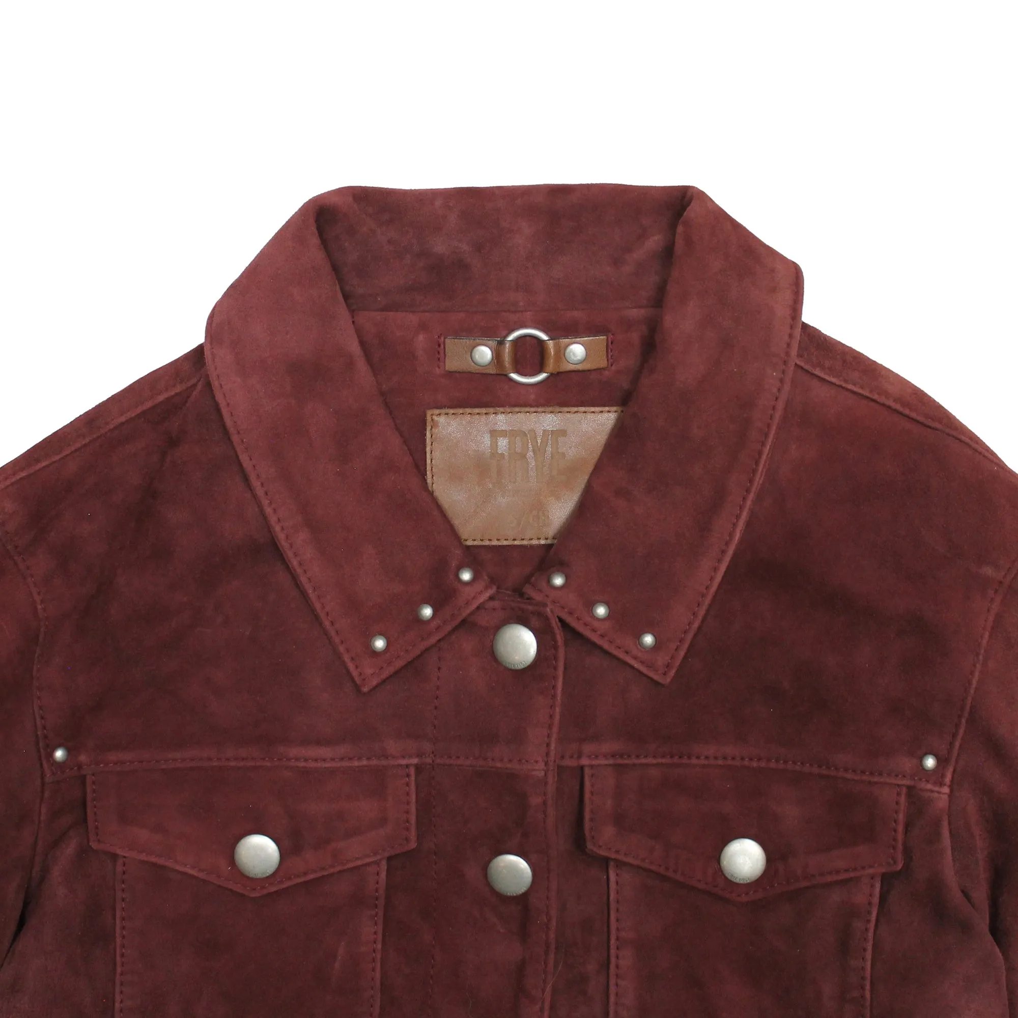 Frye Oxblood Fringed Jacket