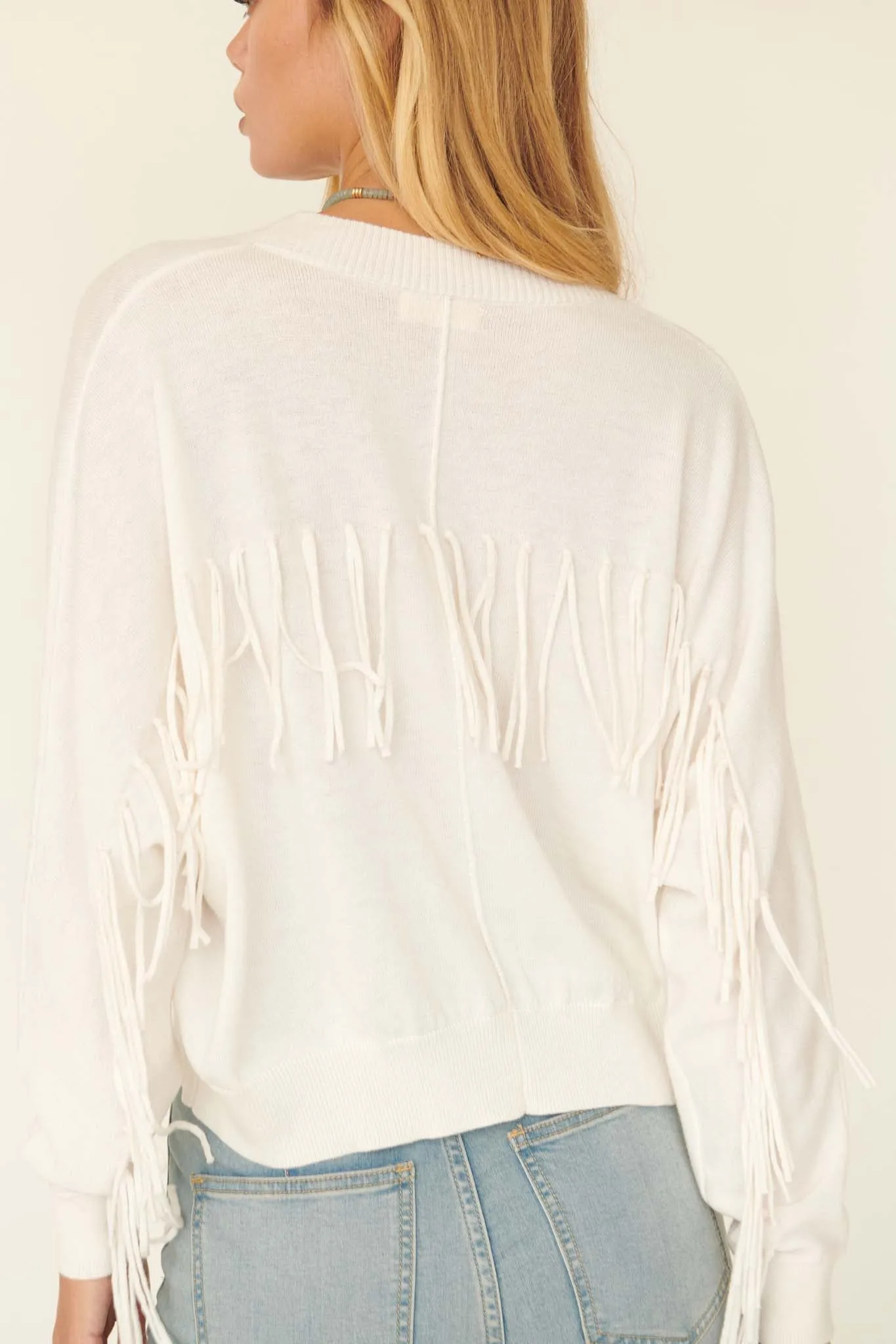 Fun Lovin' Solid Fringe Cardigan