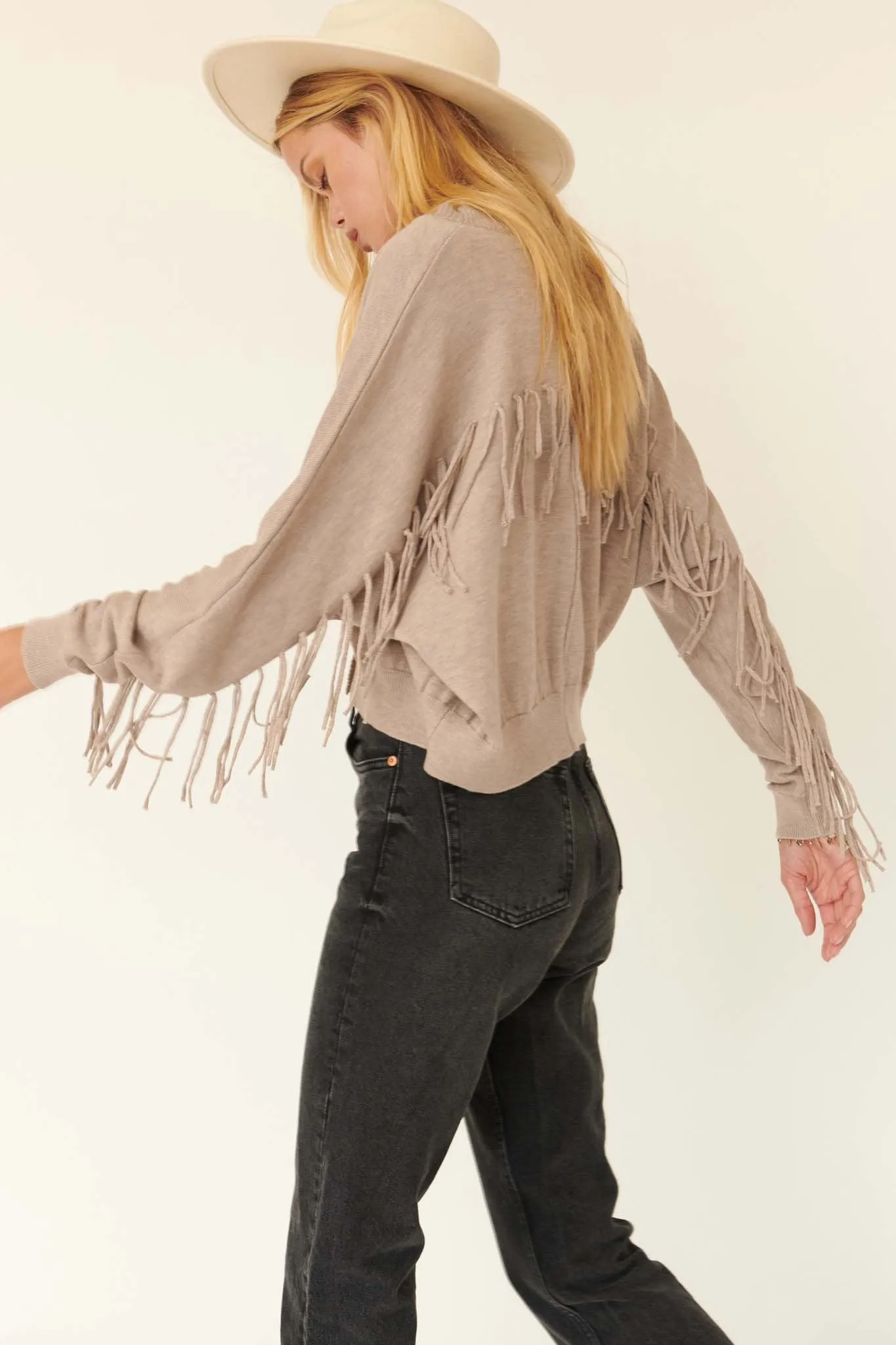 Fun Lovin' Solid Fringe Cardigan
