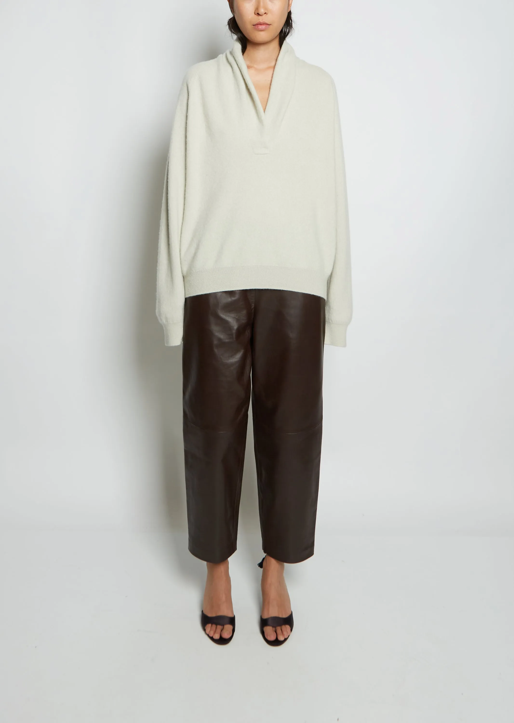 Hamza Cashmere Sweater — Silver Green
