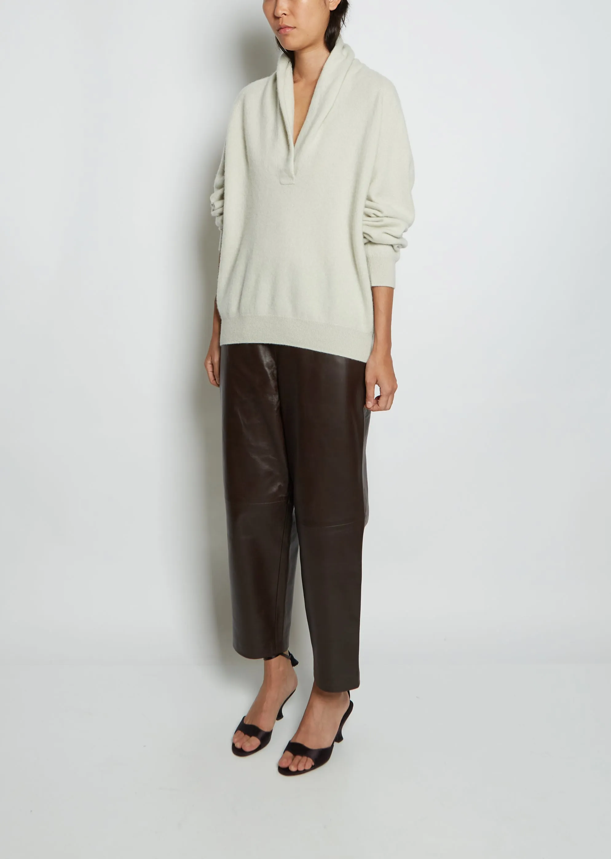 Hamza Cashmere Sweater — Silver Green