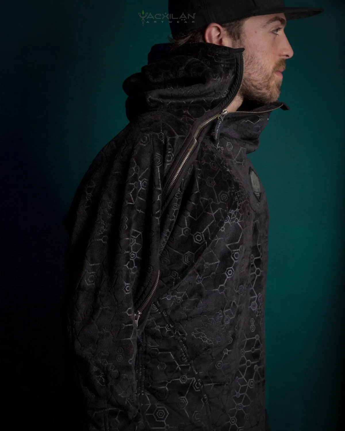 Hoodie Men / Oversized Velvet Polar - Black SHAMANKA