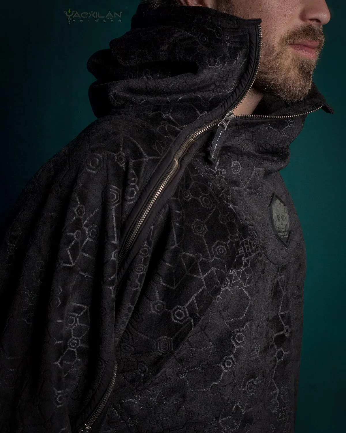Hoodie Men / Oversized Velvet Polar - Black SHAMANKA