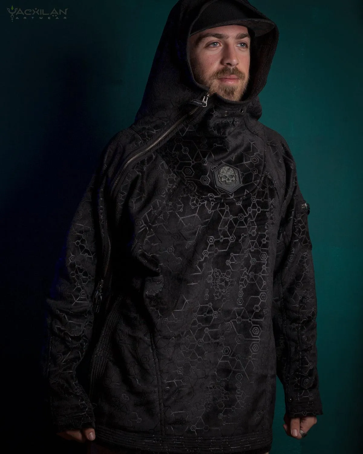 Hoodie Men / Oversized Velvet Polar - Black SHAMANKA