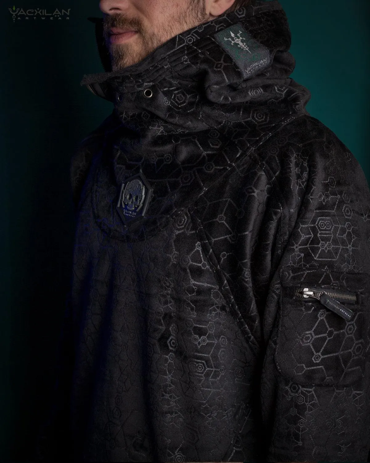 Hoodie Men / Oversized Velvet Polar - Black SHAMANKA