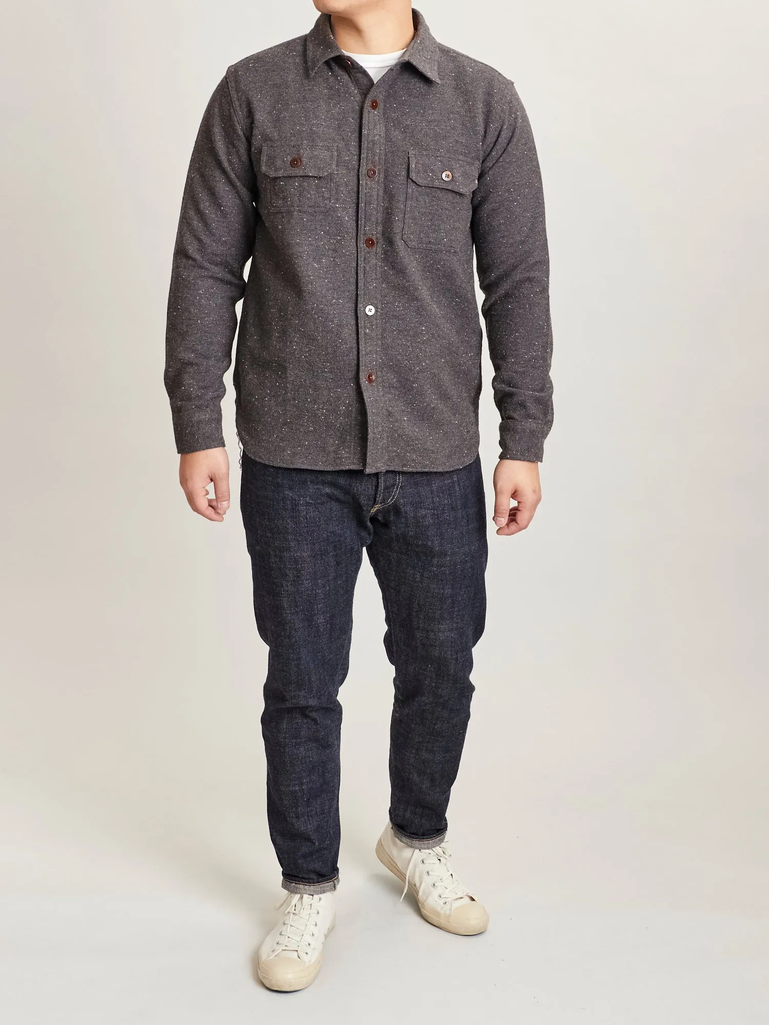 Hunting Nep Flannel in Grey Wool