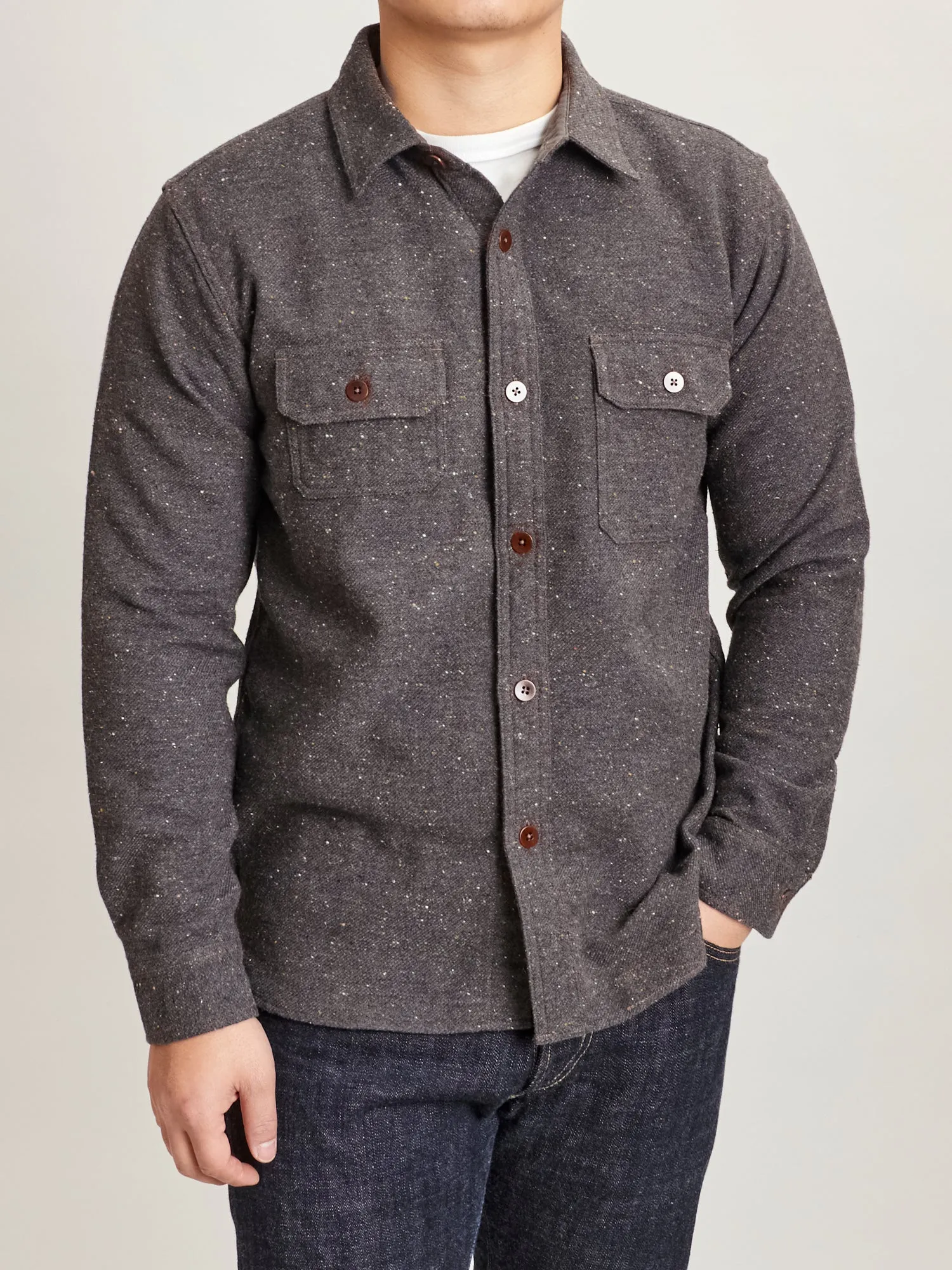 Hunting Nep Flannel in Grey Wool