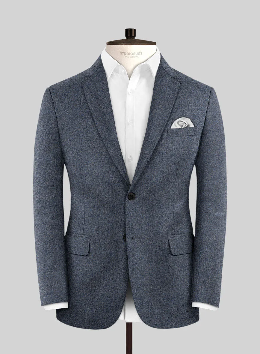 Italian Quelo Blue Twill Flannel Jacket