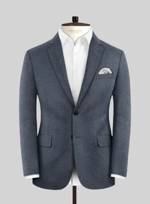 Italian Quelo Blue Twill Flannel Jacket