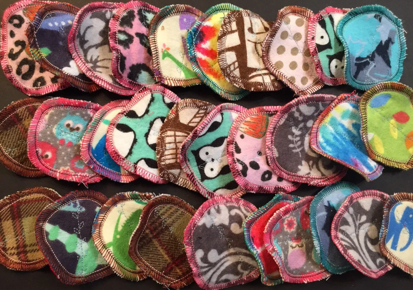 MamaBear Natural Cotton Sherpa Rounds, Reusable Cotton Balls, Facial Rounds - Baker's Dozen