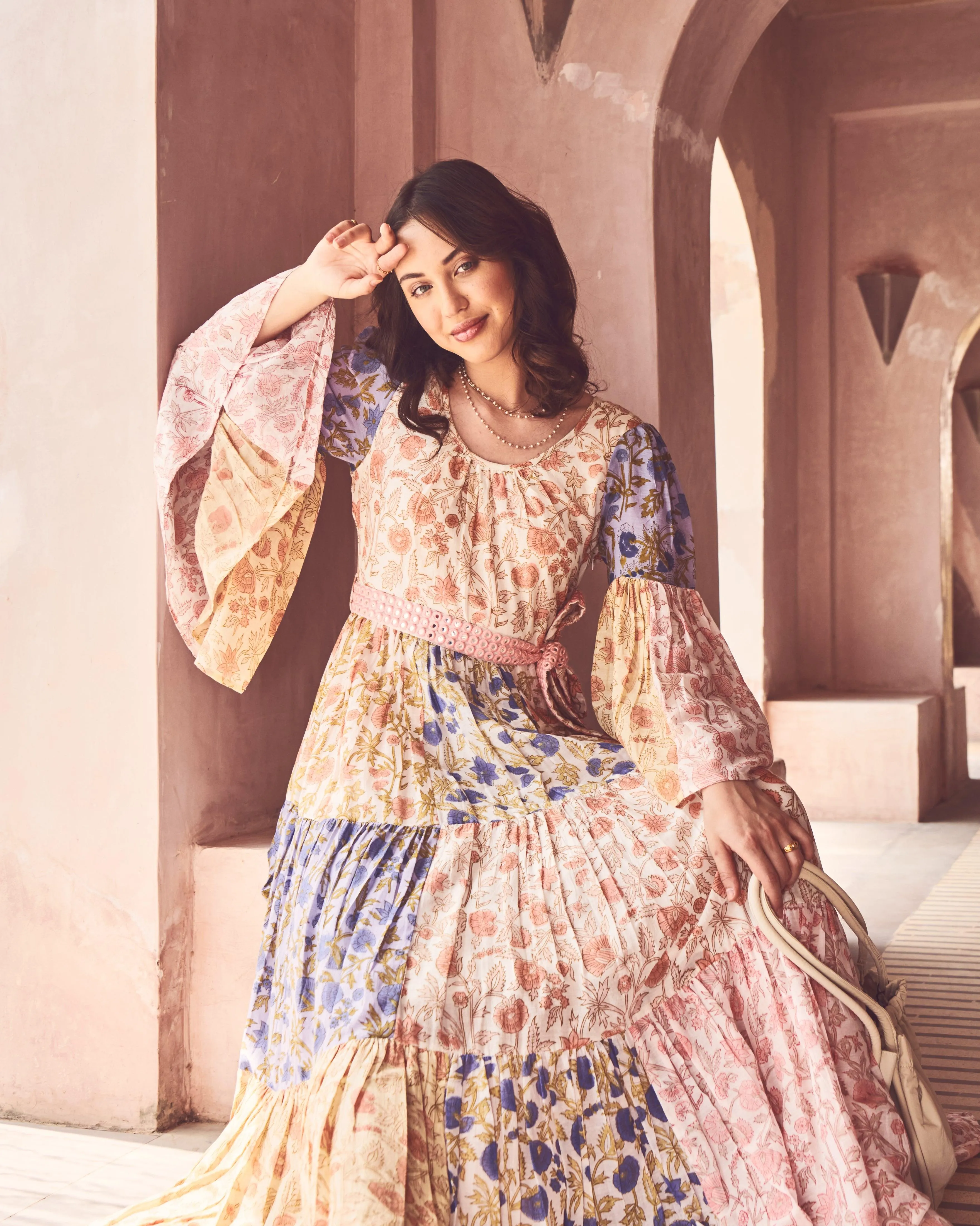 Marigold Patchwork Dress